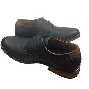 GBX Men’s Sz 10.5 Black Kenyon Plain Round Toe Oxford Derby Dress Shoe
